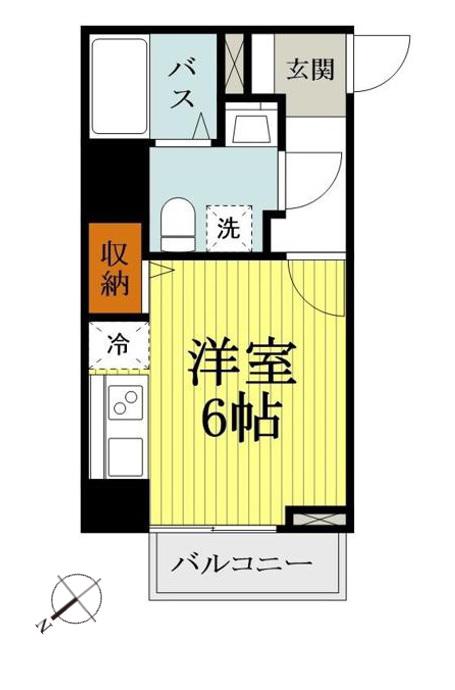 エヌステージ豊田(ワンルーム/2階)の間取り写真