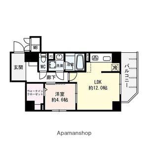 クラシスト播磨町(1LDK/7階)の間取り写真
