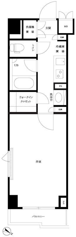  ルーブル三軒茶屋参番館(1K/5階)の間取り写真