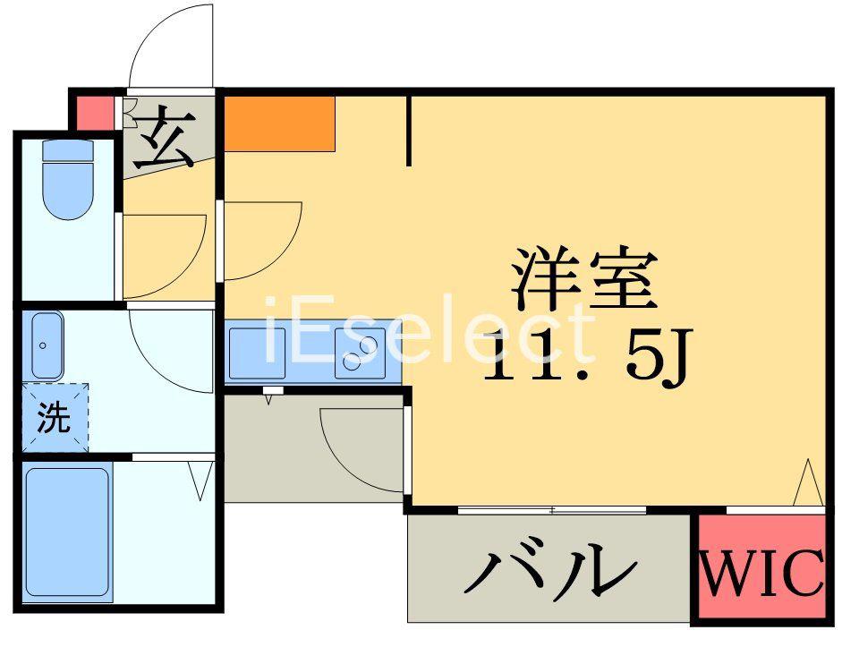 CONNECT PARK南花園(ワンルーム/3階)の間取り写真