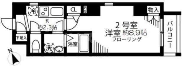 MAISON ASAKUSA G2(1K/4階)の間取り写真