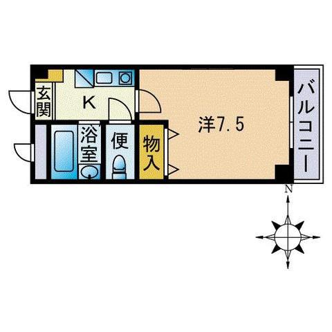 コスモ一刻館(1K/1階)の間取り写真