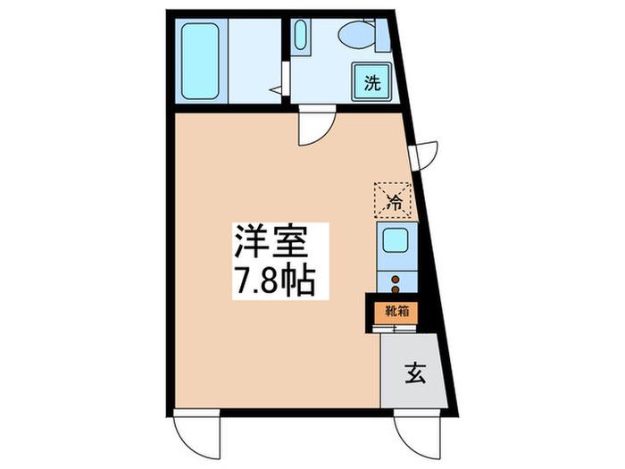 リブシア十条(ワンルーム/2階)の間取り写真