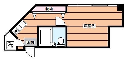 ゴールドビル阿佐谷(ワンルーム/3階)の間取り写真