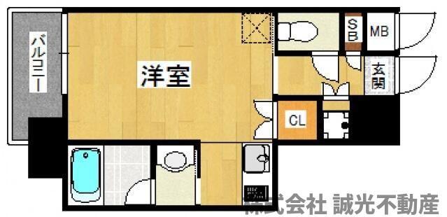 プライムアーバン博多東(1K/7階)の間取り写真