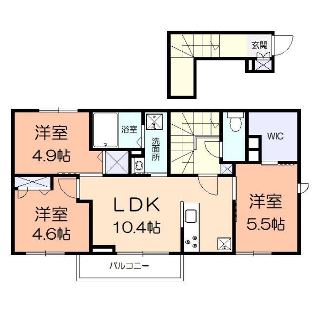 サニーフィールド(3LDK/2階)の間取り写真
