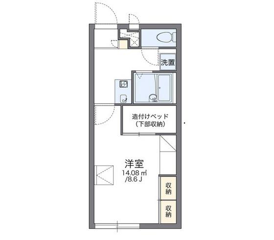 レオパレス神ヶ辻中(1K/2階)の間取り写真