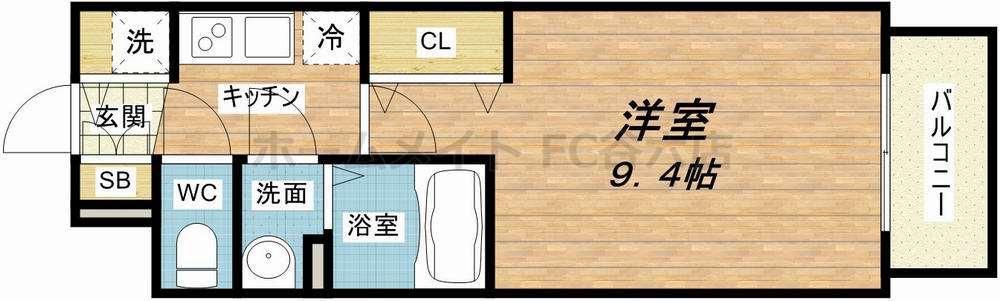 アドバンス大阪ベイパレス(1K/9階)の間取り写真