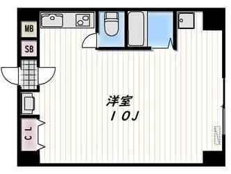コートハイム横浜(ワンルーム/5階)の間取り写真