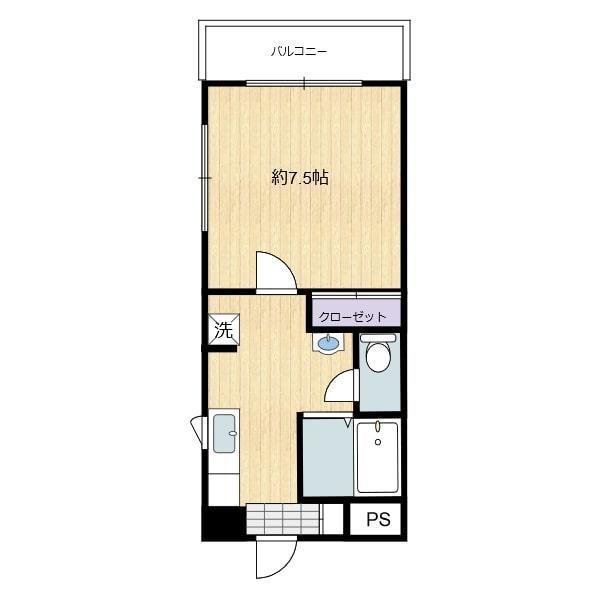 ラピタONE(1K/4階)の間取り写真