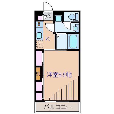 リブリ・GOLDII(1K/3階)の間取り写真