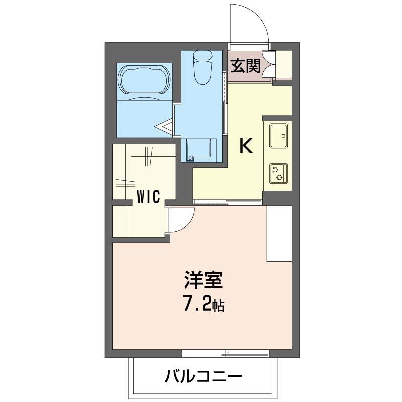 プリムローズ(1K/2階)の間取り写真