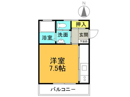M.TAKANOHA(ワンルーム/3階)の間取り写真