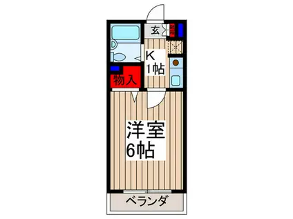 サンウイロー朝霞(1K/3階)の間取り写真