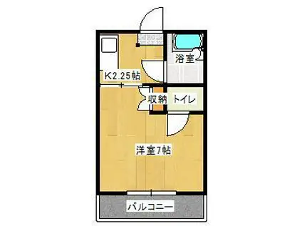 コーポカワサキ(1K/2階)の間取り写真