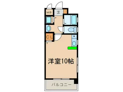 ルネッサンス赤坂(ワンルーム/6階)の間取り写真