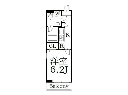 ヴェールコート三軒茶屋ノース(1K/2階)の間取り写真