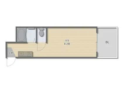 中村マンション(1K/3階)の間取り写真