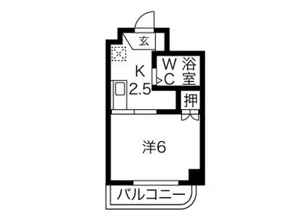 ニューハイツ伊藤(1K/3階)の間取り写真