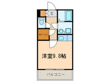 アイユー河田 A棟(ワンルーム/3階)の間取り写真