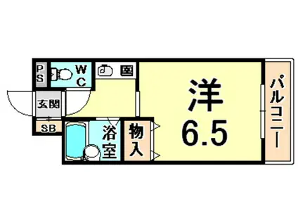 ハイツアルペン武庫之荘(ワンルーム/3階)の間取り写真