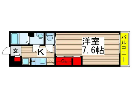 リブリ・八千代台西(1K/1階)の間取り写真