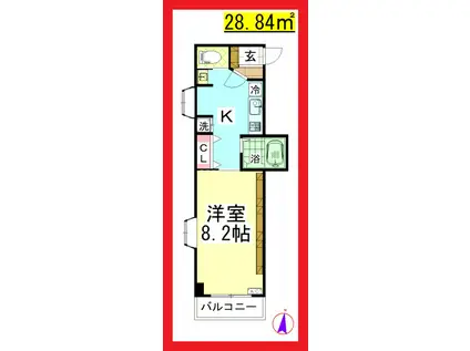 TD アバンサール湘南(1K/3階)の間取り写真