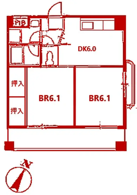 弥生台壱番館 5階階 間取り