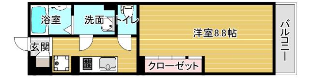 リブリ・クルール(1K/1階)の間取り写真