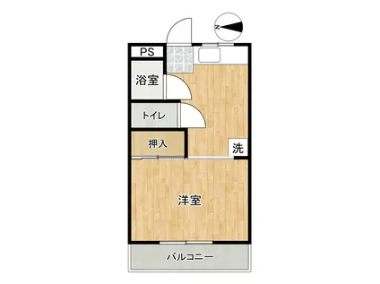 コーポ成和(1K/3階)の間取り写真