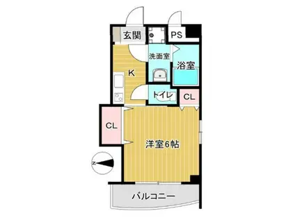 マロット天神橋(1K/5階)の間取り写真