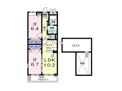 RIRIA VII6(2LDK/3階)の間取り写真