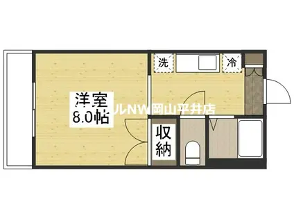 マーガレットM(1K/3階)の間取り写真