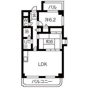 メゾンボー隅田(2LDK/3階)の間取り写真