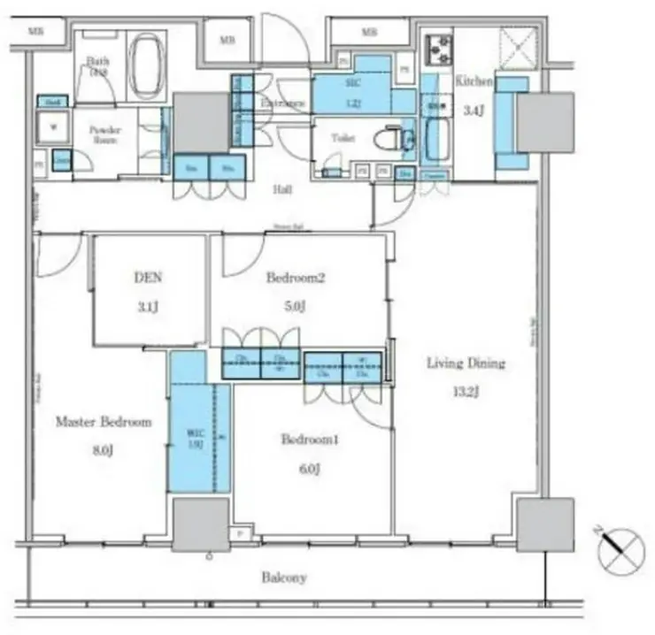 パークアクシス滝野川ラブリーズ 15階階 間取り
