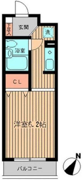 秋本ビルディング(ワンルーム/3階)の間取り写真