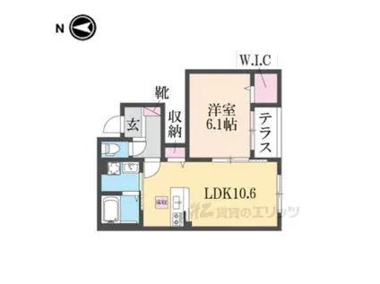 フォレストヴィラ3(1LDK/1階)の間取り写真