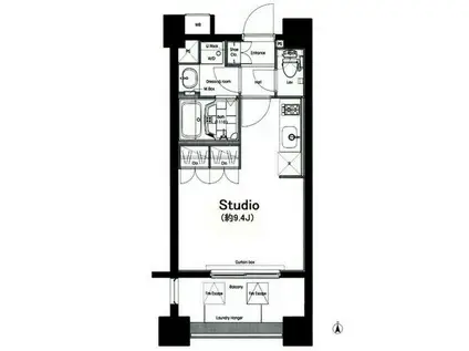 コンフォリア麻布十番(ワンルーム/6階)の間取り写真