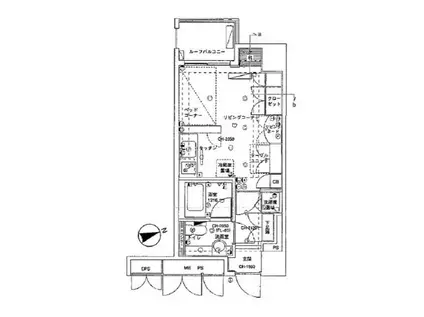 AXIA新宿御苑(ワンルーム/9階)の間取り写真