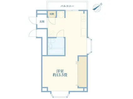 カサビアンカ松涛(ワンルーム/2階)の間取り写真