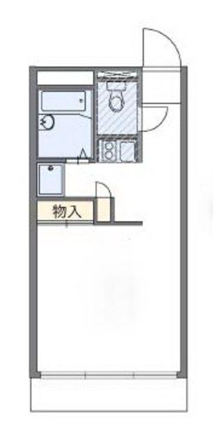 レオパレス鶴園(ワンルーム/2階)の間取り写真