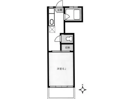 エメルハイツ方南(1K/1階)の間取り写真