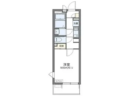 レオネクストブルーリッジII(1K/2階)の間取り写真