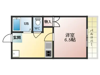 コウセイ エステート(1K/3階)の間取り写真