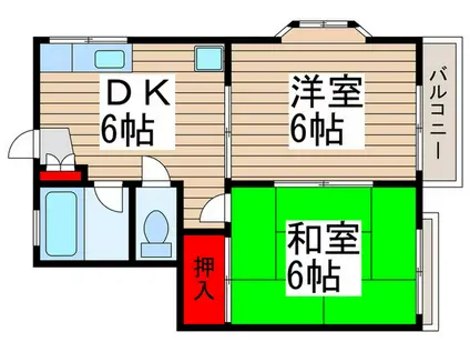 モンシャトー秋津(2DK/2階)の間取り写真