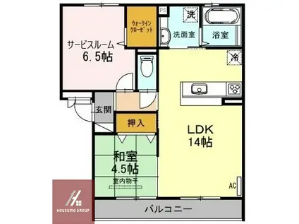 パストラルエント・岡町(2LDK/3階)の間取り写真
