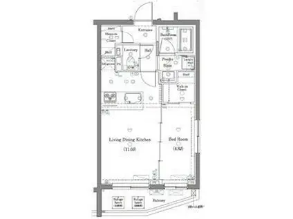 ディップス南六郷(1LDK/2階)の間取り写真