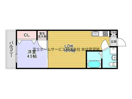 Fメゾン大領I番館(1LDK/1階)の間取り写真