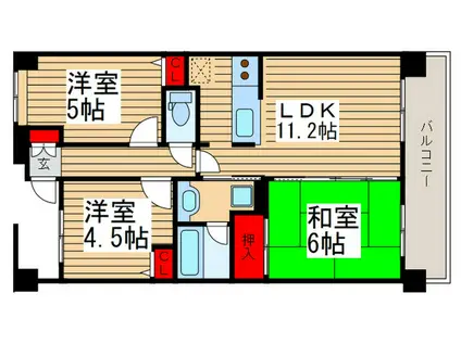 ラ・フォレ21(3LDK/5階)の間取り写真