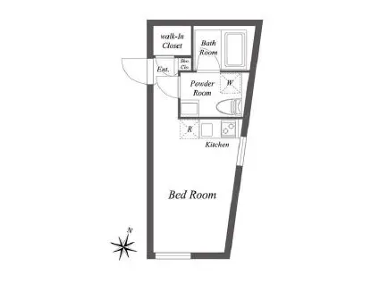 PASEO SANGENJAYA-イースト(ワンルーム/2階)の間取り写真